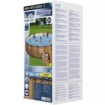 Bestway: Power Steel Swim Vista fémvázas medence szett - 549 x 122 cm 56977 - . kép