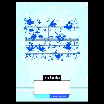 Nebulo : Cahier de musique coloré, A5 - plusieurs modèles
