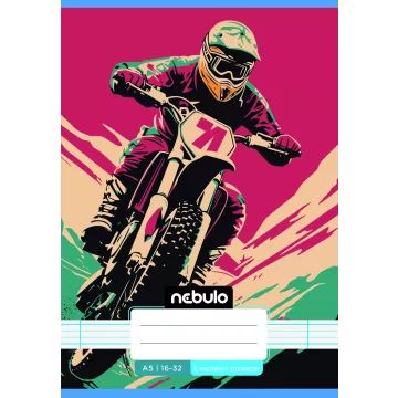 Nebulo: Zeszyt w linie z oryginalnym wzorem, klasa 2, 16-32, A5 - różne rodzaje - .zdjęcie 