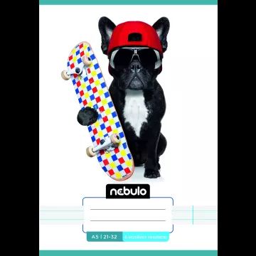 Nebulo: Vagány mintás vonalas füzet, 4. osztálytól, 21-32, A5 - többféle - . kép