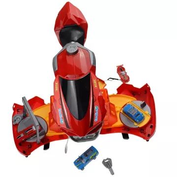Motocicleta que se transforma en estacionamiento - rojo - .imagen