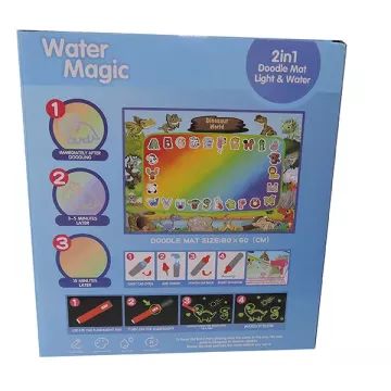 Tapete antimanchas com desenhos de dinossauros - 80 x 60 cm - .Imagem