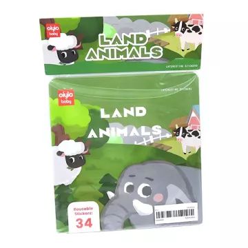 Carte educativă cu autocolante - animale - .foto