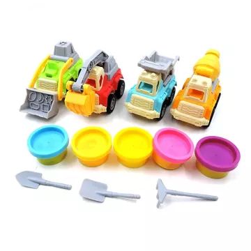 Kravas auto plastilīna komplekts ar 4 transportlīdzekļiem - .attēls