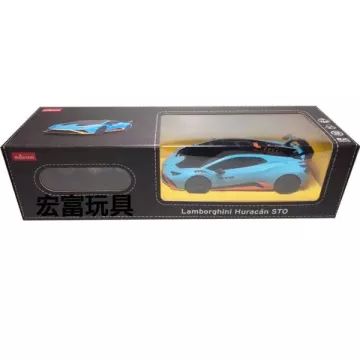 Rastar: Carro RC Lamborghini Huracan STO azul - 1:24 - .Imagem