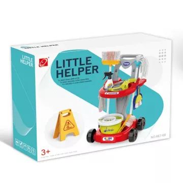 Juego de carrito de limpieza – rojo, set de 20 piezas - .imagen