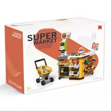 Supermarkt speelset met koelkast - 65-delig - .afbeelding