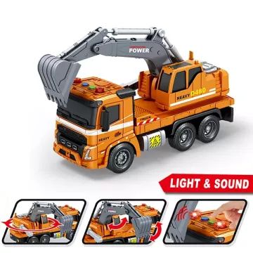 Camión con excavadora con sonido y luces - .imagen