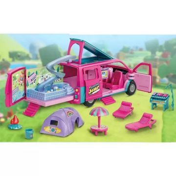 Camper met baby en accessoires - set van 11 stuks - .afbeelding