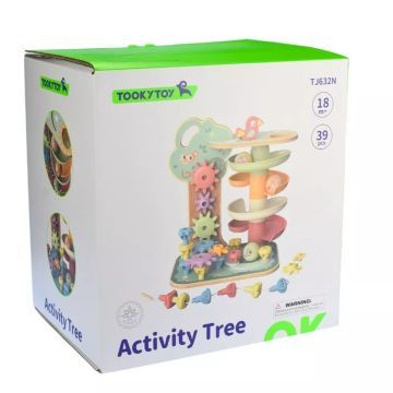 Tooky Toy: 3 az 1-ben golyópálya és fogaskerekes építőjáték - . kép