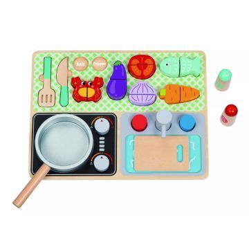 Tooky Toy: Set de bucătărie, lemn - .foto