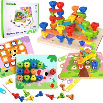 Tooky Toy: 3-i-1 udviklingsspil - 53 dele - .billede