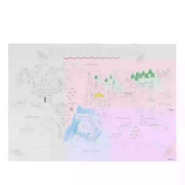 Crayola: Mapa-múndi para colorir com giz de cera, A2 - .Imagem