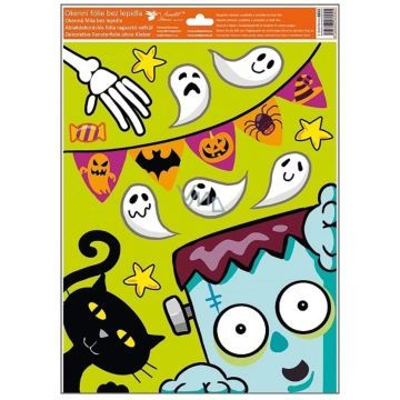 Vicces halloween mintás ablakmatrica, 42 x 30 cm - többféle - . kép