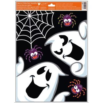 Vicces halloween mintás ablakmatrica, 42 x 30 cm - többféle - . kép