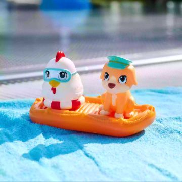 ABC: Играчки за бебета - животни за баня - 2 бр. - . изображение