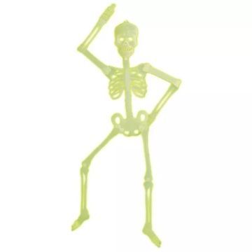 Fosforescerende skeletdekoration - 90 cm - .billede