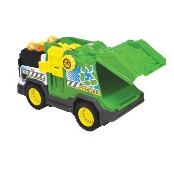 Dickie: Recycle Truck vuilniswagen met geluid en licht, 30 cm - groen-geel - .afbeelding