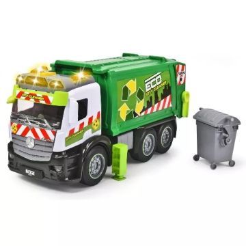 Dickie: Actietruck Mercedes vuilniswagen met geluid en licht - 26 cm - .afbeelding