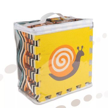 Keretes habszivacs szőnyeg puzzle - 90 x 90 cm, 25 db-os, Állatok - . kép