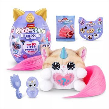 Zuru: Rainbocorns Kittycorn Niespodzianka pluszowa figurka, seria 9 - 19 cm - .zdjęcie 