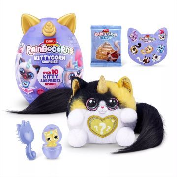 Zuru: Rainbocorns Kittycorn plusz-niespodzianka, seria 9 – 19 cm - .zdjęcie 