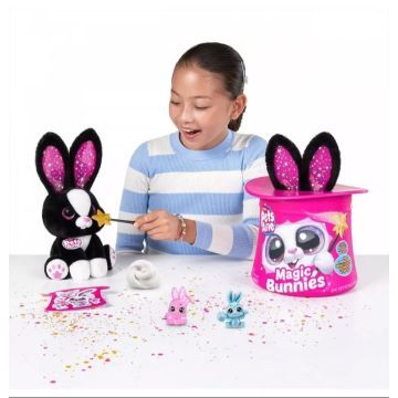 Zuru: Pets Alive Magic Bunnies Varázsnyuszi kalapban, 1. széria, 33 cm - többféle - . kép