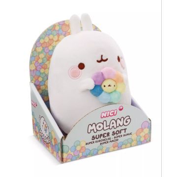 Nici: Molang het knuffelkonijn met regenboogbloem - 16 cm - .afbeelding