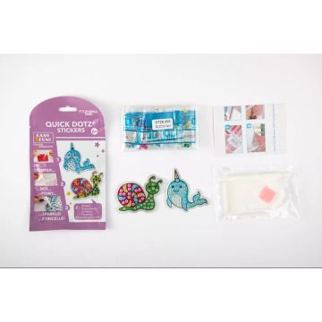 Diamond Dotz: Big Dotz matricakészítő készlet, 2 db - Csiga és narvál - . kép