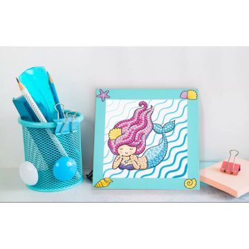 Diamond Dotz: QuickDotz creatieset, 13 x 13 cm - Zeemeermin - .afbeelding