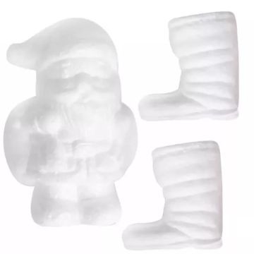 Santa Claus y botas de espuma - 3 unidades - .imagen