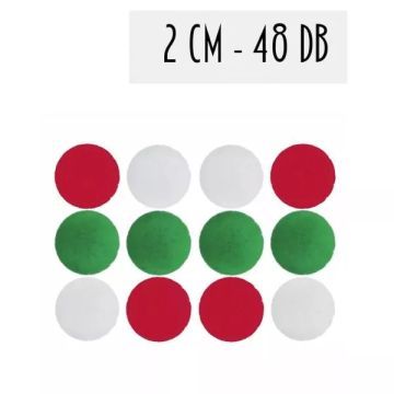 Bolas de tecido, 2 cm - pacote com 48 unidades - .Imagem