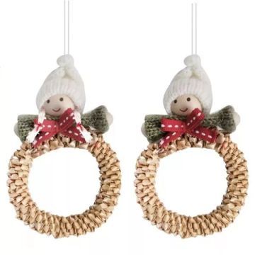 Kerstdecoratie voor deur, 10 cm - verschillend - .afbeelding
