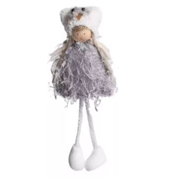 Kerstdecoratie, meisje met muts, 20 cm - verschillende - .afbeelding