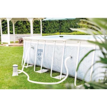 Intex: Szögletes fémvázas medence - 400 x 200 x 100 cm - . kép