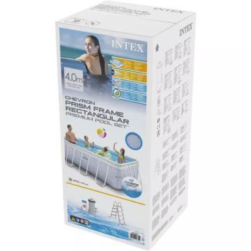 Intex: Szögletes fémvázas medence - 400 x 200 x 100 cm - . kép