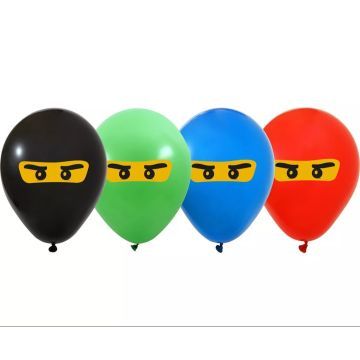 Set di palloncini con motivo ninja - 5 pezzi - .immagine