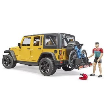 Bruder: Jeep Wrangler Rubicon Unlimited autó és kerékpáros figura szett - . kép