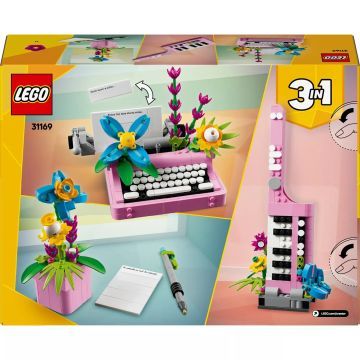 LEGO® Creator 3em1 Máquina de Escrever com Flores 31169 - .Imagem