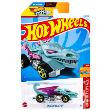 Hot Wheels: Dragon Blaster kisautó Kék-lila