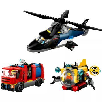 LEGO® City Helikopter, tűzoltóautó és tengeralattjáró egy csomagban 60462 - . kép