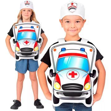 Mentőautó jelmez kiegészítővel - 113 cm - . kép