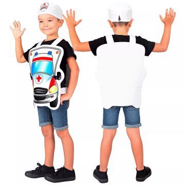 Mentőautó jelmez kiegészítővel - 113 cm - . kép