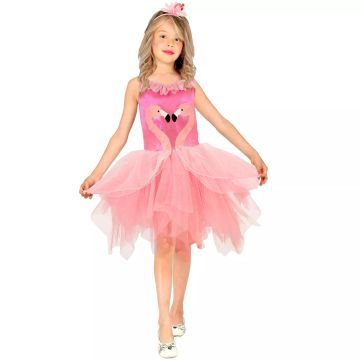 Flamingo jelmez fejpánttal - 116 cm - . kép
