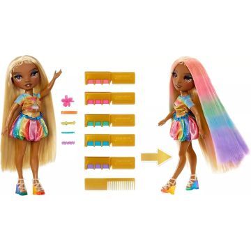 Rainbow High: Muñeca para peinar con set de tizas de colores para el pelo - .imagen
