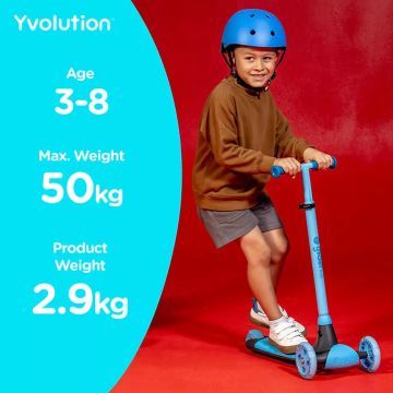 Yvolution: Glider Kiwi valgusratas, kolmerattaline tõukeratas - Sinine - .pilt
