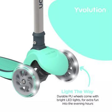 Yvolution: Glider Air dobrável, luminoso, triciclo - Verde - .Imagem