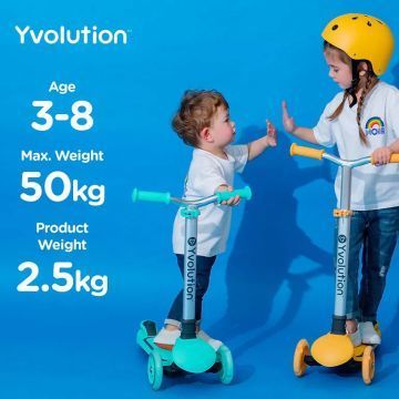 Yvolution: Glider Air driewielige step - groen - .afbeelding