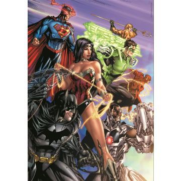 Clementoni: DC Comics, Az igazság Ligája - 1000 darabos puzzle poszterrel - . kép