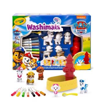 Crayola Washimals: Kleur- en wasbare Paw Patrol figuurenset cadeauverpakking - met 5 figuurtjes - .afbeelding